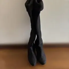 本日限定価格【美品】黒スエード ニーハイブーツM ファスナー付き