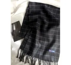 vintage クラシック チェック柄 マフラー ヴィンテージ 古着 ブラック