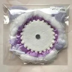 【匿名配送】缶バッジケース　猫耳ハート　紫