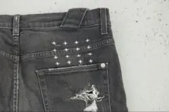 Ksubi スビ　ダメージ加工 デニムパンツ グレー 刺繍　32のサムネイル