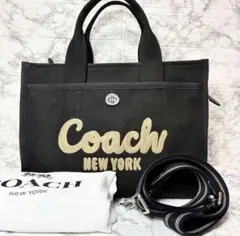 人気カラー　COACH コーチ カーゴトート キャンバス　ターンロック　2way