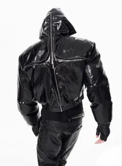 GIVENCHY ジバンシィ異素材レザー切替ジップアップパーカー M Wレザー GIVENCHY ジバンシィ異素材レザー切替ジップアップパーカー M Wレザー