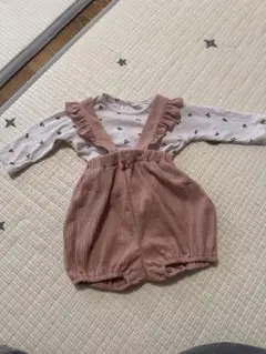 赤ちゃん本舗 ベビー服 女の子 80cm 2点セット さくらんぼ柄 サロペット