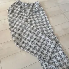 カジュアルパンツ ズボン　レディース　チェック柄