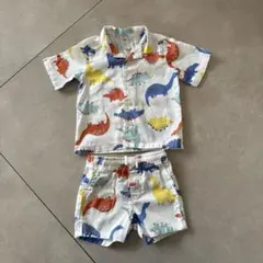 H&M 恐竜柄シャツ＆ショートパンツセット 80cm