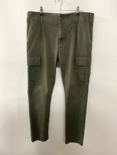 LANVIN en Bleu コットンストレッチ テーパード カーゴパンツ