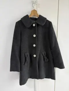 極美品　近年　ギャラリービスコンティ　ロングコート　刺繍　カットワーク　ベルト 極美品 近年 ギャラリービスコンティ ロングコート 刺繍 カット