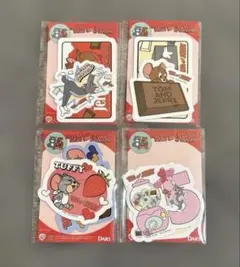 セブンイレブン トムとジェリー ステッカー 全4種各1枚コンプリートセット