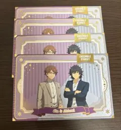 あんスタ　GiGO ノベルティ　箔押しユニットポストカードJin Akiomi あんスタ Jin&Akiomi GiGOキャンペーン 箔押しユニットポストカード