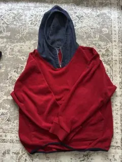 Nautica フード付きパーカー Lサイズ レッド/グレー