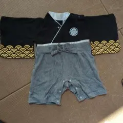 70〜80サイズ袴風 ロンパース ベビー服 着物風 記念撮影