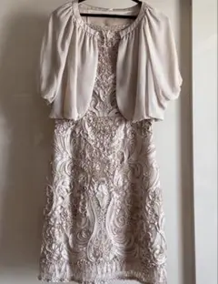 美品⭐️ANAYI ライトベージュ ワンピース＆ボレロ