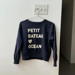 プチバトー　長袖　トレーナー　スウェット　ロゴ　Tシャツ　オーシャン　ocean