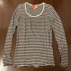 ユニクロ×non-no Uネックボーダーニットカットソー　M