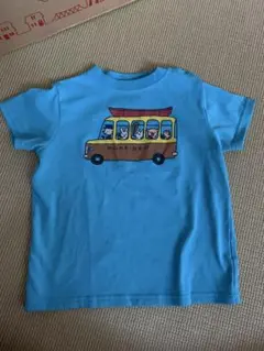 モンベル　水色 バスデザイン 半袖Tシャツ 90