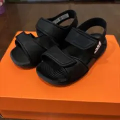 アディダス adidasブラックサンダルカジュアルALTASWIM 16cm