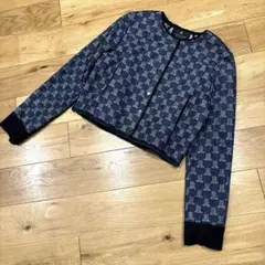 【LANVIN COLLECTION】かわいい刺繍ロゴデザインジャケット※38