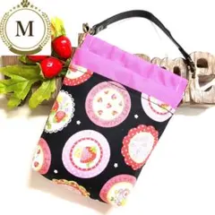 【完成品】お散歩用　Mサイズ　消臭マナーポーチ　ブラックスイーツ