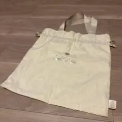 ベビースタイルラボ　ドローイングバッグ スワン刺繍 コットン体操服袋