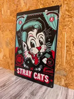 ブリキ看板　ストレイキャッツ アートメタルサイン