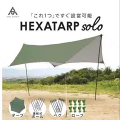 ラスト一点！ヘキサタープ　ソロキャンプ タープ　バーベキュー 海 公園 運動会のサムネイル