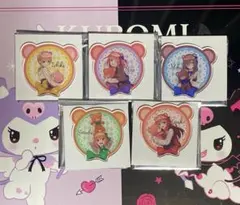 五等分の花嫁 ローソン アクリルコースター　一花　二乃　三玖　四葉　五月