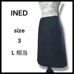 美品　イネド　INED タイトスカート ブラック L 上品 膝丈 フォーマルのサムネイル