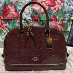 COACH バーガンディ ショルダーバッグ 中型