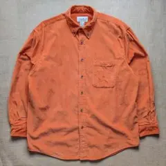 エディーバウアー 90sコーデュロイシャツ テラコッタ Lサイズ