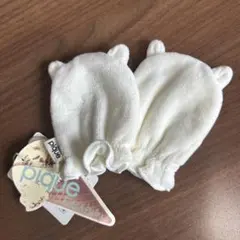 ジェラートピケ　クマ耳付きミトン