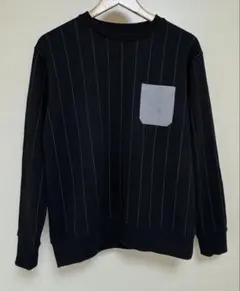 IGNIO ブラック ストライプ トレーナー M