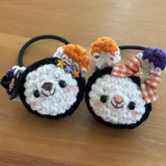 あみぐるみヘアゴム♡ハロウィンずきんのうさくまちゃん♡