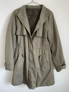rienda ファーライナー付き ミリタリーコート M カーキ 細見え アウター
