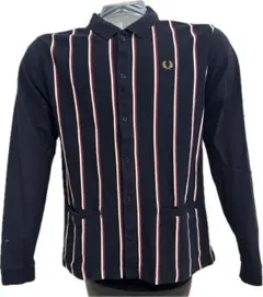 FRED PERRY ストライプ　シャツカーディガン　M