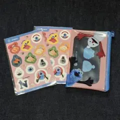 未使用品 スシロー × パペットスンスン ノンノン クリアポーチ＆シール 2枚