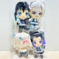 鬼滅の刃 chibiぬいぐるみ 伊之助 胡蝶しのぶ 時透無一郎 不死川実弥 4点