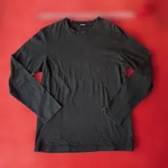 ユニクロ Tシャツ 長袖 無地 ネイビー