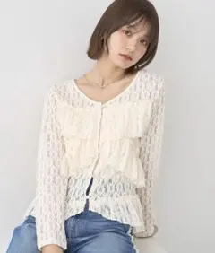 レースフリルメローカーディガンのサムネイル