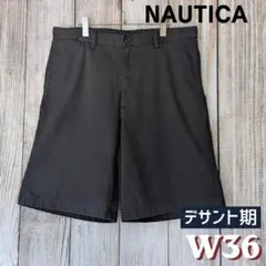 NAUTICA ノーティカ チノハーフパンツ 36W ブラック デサントのサムネイル