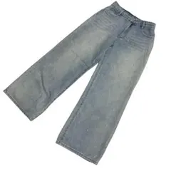 GRL フリージアパールストレートデニムパンツ ライトブルー