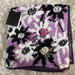 ♥︎ANNA SUIタオルハンカチ♡薔薇刺繍♡新品タグ付き