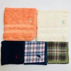 RALPH LAUREN　ウォッシュタオル　ハンカチ　タオルハンカチ　セット