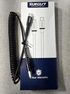 SUNGUY コイル状USBケーブル 480Mbps 18W 1.8m