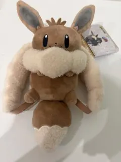 タグ付き ポケモン ボタンのイーブイ リュック型ポーチ ぬいぐるみ キーホルダー