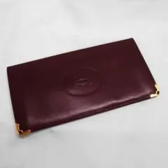 Cartier カルティエ　長財布 ボルドー レザー ゴールド金具のサムネイル
