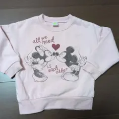 Disney ミッキー＆ミニー トレーナー 95cm ピンク