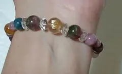 ルチルクォーツ&トルマリン　ブレスレット