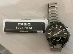 CASIO EDIFICE 5263P JA ソーラー電波腕時計 黒文字盤 - メルカリ