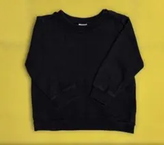 H&M 黒　無地トレーナー　80