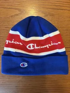 Champion ニット帽 青 赤 白